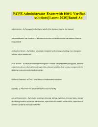 Glossary of Terms for Residential Care Facilities for the Elderly (RCFE) Administration