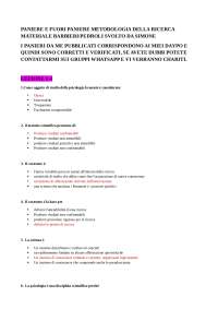 PANIERE E FUORI PANIERE METODOLOGIA DELLA RICERCA MATERIALE BARBIERI E PEDROLI.