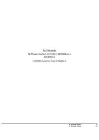 Teoria dell'apprendimento Motorio e Metodologia Didattica in età evolutiva prof. Losavio