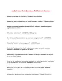 Idaho Civics Test Questions and Answers: A Comprehensive Guide to US Citizenship