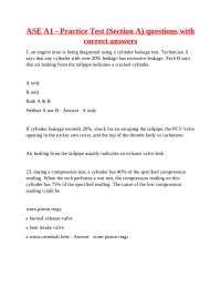 ASE A1 Practice Test (Section A) - Engine Diagnostics