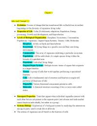 Campbell Biology: 10th Edition Unit 1 Notes