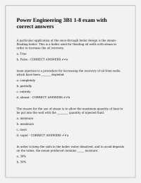Power Engineering 3B1 Exam Review: Key Concepts and Applications