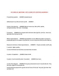 BYU MSB 201 Midterm 1: Business Ethics and Management Concepts