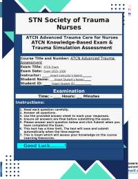 ATCN Advanced Trauma Care for Nurses Exam Review Questions and Answers
