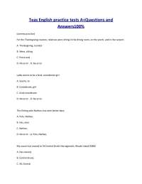 Teas English practice tests A+Questions and Answers100%