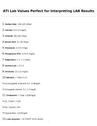 ATI Lab Values: A Comprehensive Guide for Interpreting Lab Results
