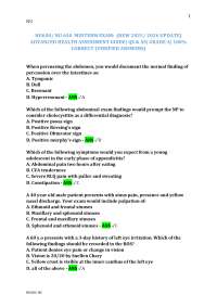 NU650/ NU 650 MIDTERM EXAM: (NEW 2025/ 2026 UPDATE) ADVANCED HEALTH ASSESSMENT GUIDE| Q&As