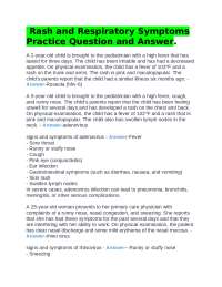 Rash and Respiratory Symptoms: Practice Questions and Answers for Medical Students