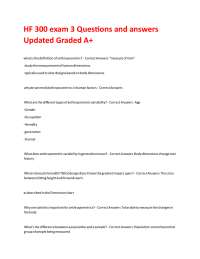 HF 300 Exam 3: Anthropometrics and Workload - Questions and Answers