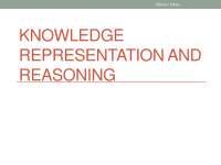 Knowledge Representation and Reasoning: Lecture Notes - Prof. Kanana