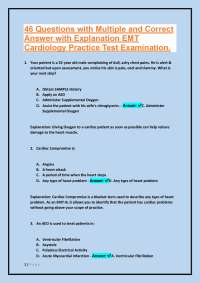 EMT Cardiology Practice Test: 46 Questions with Answers & Explanations