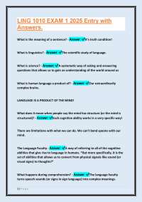 LING 1010 Exam 1 2025: Introduction to Linguistics