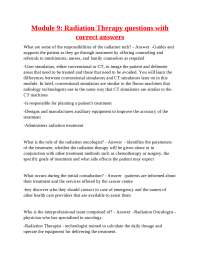 Module 9: Radiation Therapy questions with correct answers