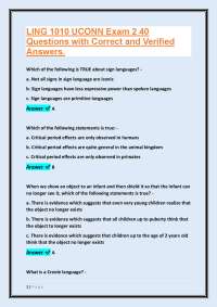LING 1010 UCONN Exam 2: Language Acquisition and Linguistics