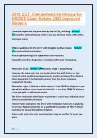 2019 DOT: Comprehensive Review for NRCME Exam Retake 2025 Improved Version.