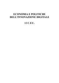 ECONOMIA E POLITICHE DELL'INNOVAZIONE DIGITALE (completo)