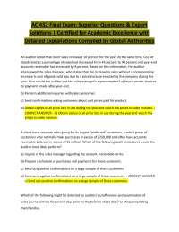 AC 432 Final Exam: Superior Questions & Expert Solutions