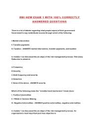 Risk Management Exam Questions and Answers