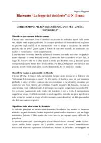 Riassunto "La legge del desiderio"