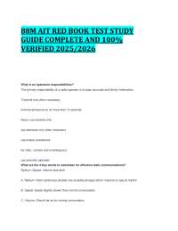 88M AIT RED BOOK TEST STUDY GUIDE COMPLETE AND 100% VERIFIED 2025/2026