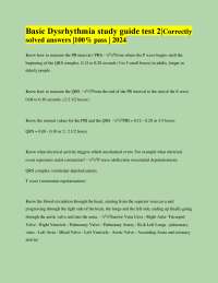 Basic Dysrhythmia Study Guide: Test 2 - 2024
