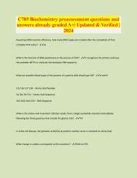 Biochemistry Preassessment Questions and Answers: A Comprehensive Review for Students