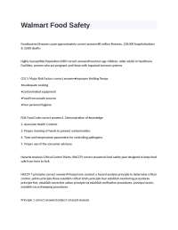 Walmart Food Safety Exam 2025 With 100% Correct Answers