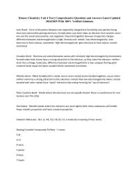 Honors Chemistry Unit 4 Test