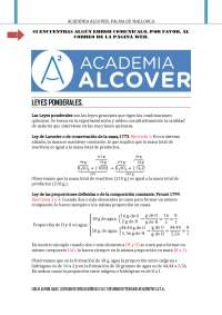 LEYES PONDERALES area de quimica