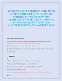 ACAS EXAM 2025 VERSION 1 AND 2