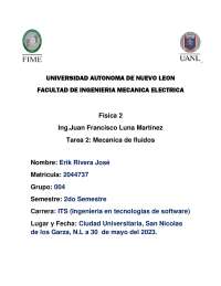 Tarea de física para ingeniería