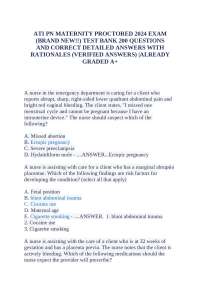 Maternity Nursing Exam Preparation: Comprehensive Review with Rationales