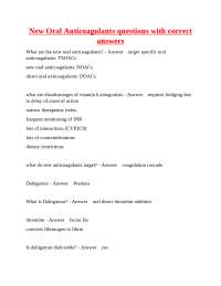 New Oral Anticoagulants (NOACs): Questions and Answers for Medical Professionals