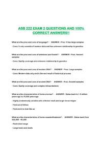 ASB 222 EXAM 2 QUESTIONS AND 100% CORRECT ANSWERS!!