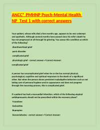 ANCC® PMHNP Psych-Mental Health NP Test 1: Practice Questions & Explanations