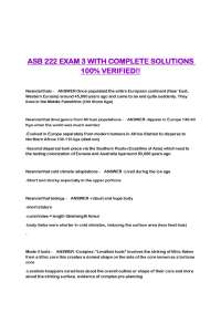 ASB 222 EXAM 3 WITH COMPLETE SOLUTIONS 100% VERIFIED!!