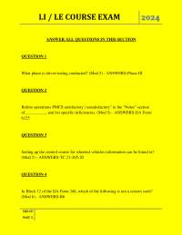 LI / LE COURSE EXAM QUESTIONS AND ANSWERS 2025