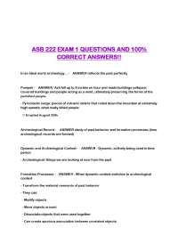 ASB 222 EXAM 1 QUESTIONS AND 100% CORRECT ANSWERS!!