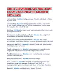 NR511 Chamberlain Midterm Exam 2025: Comprehensive Study Guide