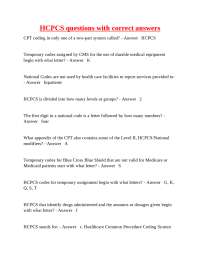 HCPCS Coding: Questions and Answers for Healthcare Professionals