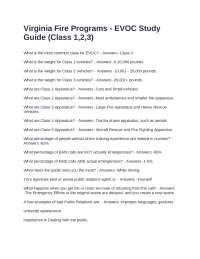 Virginia Fire Programs - EVOC Study Guide (Class 1, 2, 3)