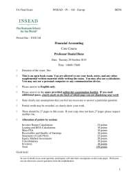 Financial Accounting Final Exam: Whitbread PLC Case Study