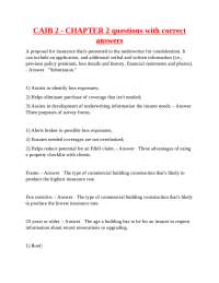CAIB 2 - Chapter 2: Insurance Underwriting and Risk Assessment