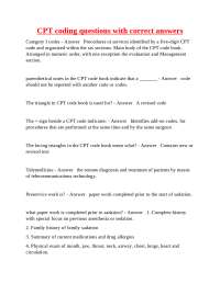 CPT Coding Questions and Answers: A Guide to Medical Billing and Coding