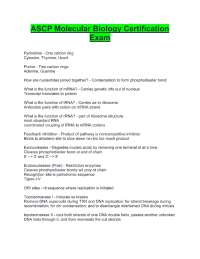 ASCP Molecular Biology Certification Exam
