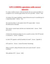 CPT Coding Questions and Answers for Healthcare Professionals