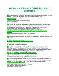 BCBA Mock Exam – OBHS Updated 2025/2026