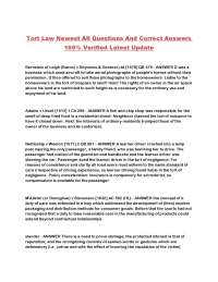 Tort Law: Key Concepts and Case Studies