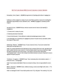 UK Tort Law Exam: Leading Authorities and Key Concepts
